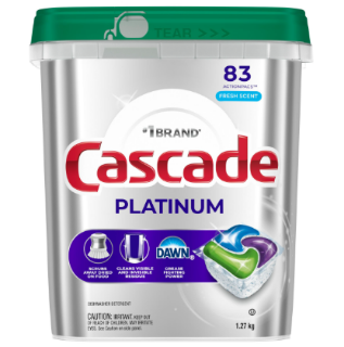 Picture of Cascade Platinum ActionPacs Fresh Dishwasher Pods, 83-ct